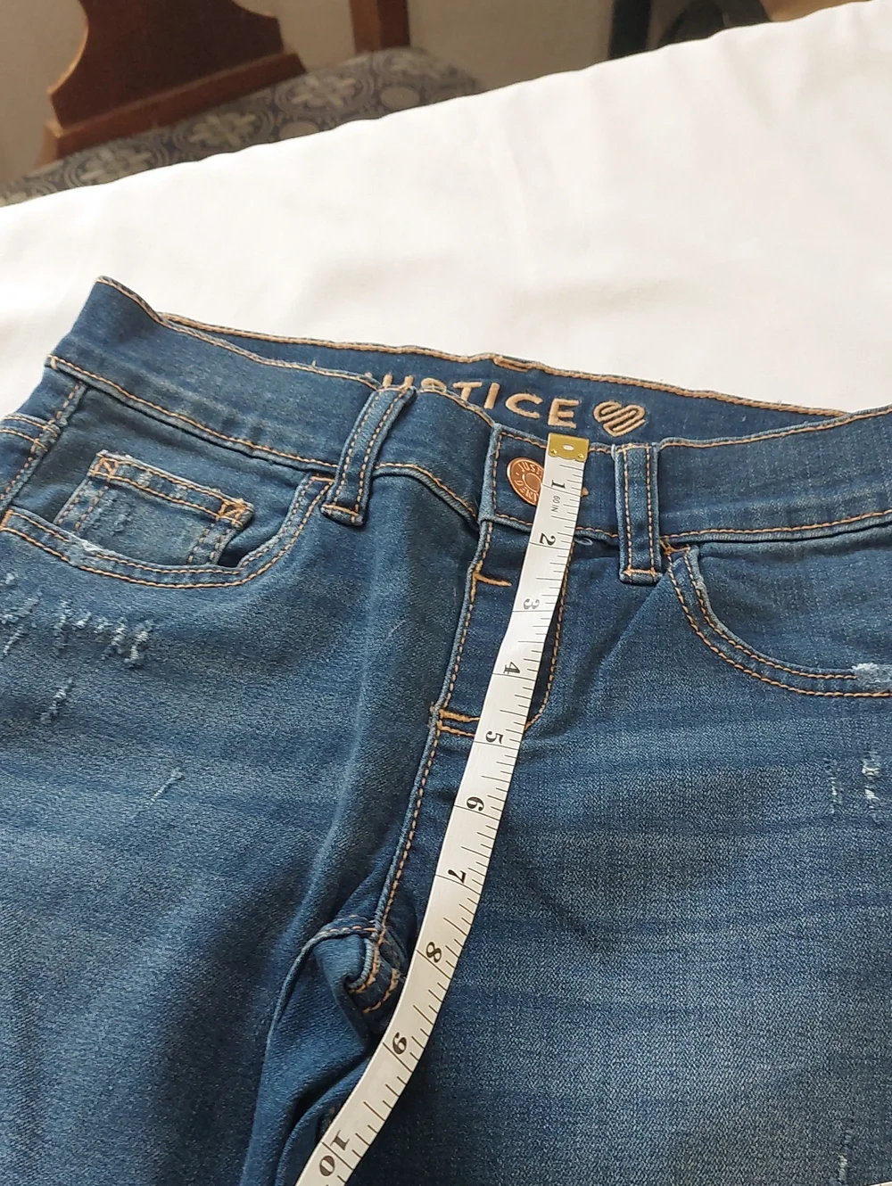 Justice Dark Blue Skinny Jeans.Girls Size 10 .